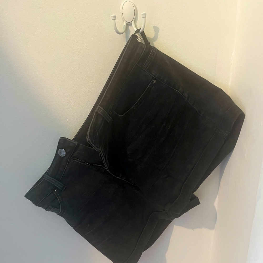 Time and true black jean shorts